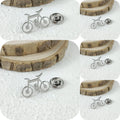New punk style bicycle hollow stainless steel gold-plated badge, suit lapel pin waterproof black, men's brooch set