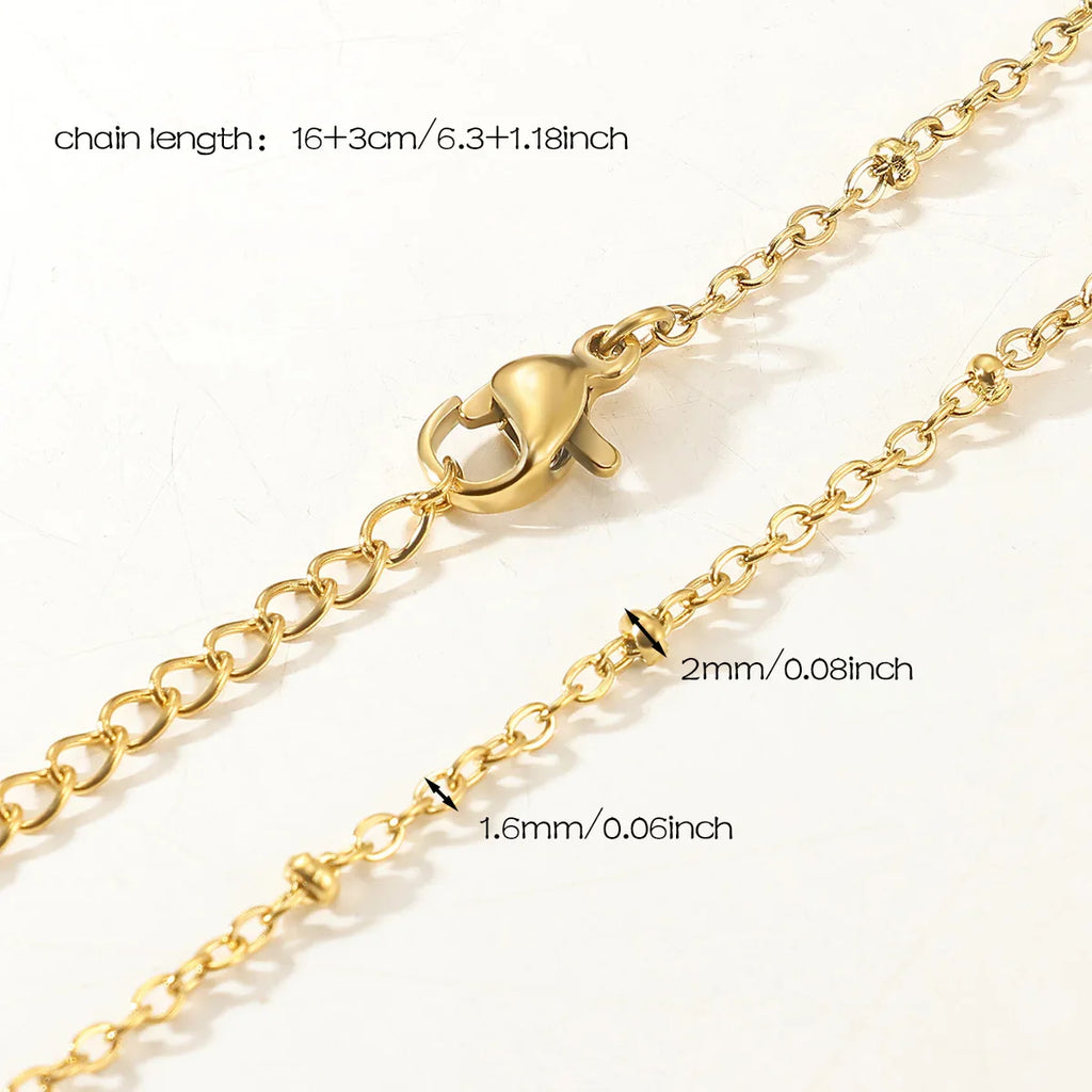 10pcs/Lot 45cm Stainless Steel Golden/Silvery Color 304 Chains Necklace Women Jewelry Making Accessories DIY Handmade Supplies