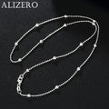 925 Sterling Silver charms Round beads chain Necklace For Women 16-24 inch Fashion party wedding noble Jewelry Holiday gifts