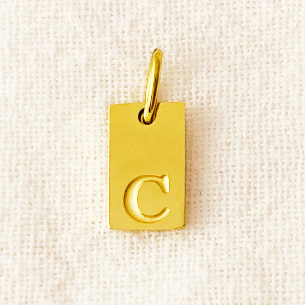 10PCS Alphabet Charm Pendant for Necklaces Stainless Steel Jewelry DIY Engraved Lettering Accessories Women's Fashion Jewelry