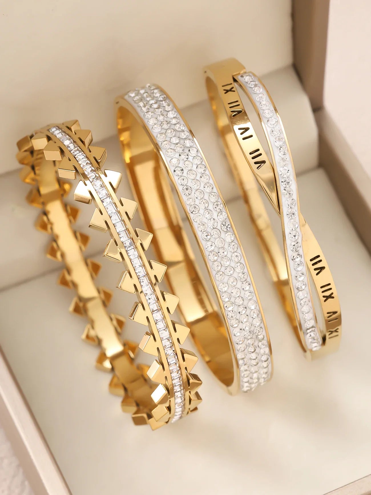 1pieces/set women's wedding jewelry party holiday Valentine's Day gift stainless steel bracelet plated with 18K gold bracelet