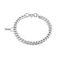 Stainless Steel Chain Bracelet Women, 3mm to 9mm Curb Cuban Chain Bangle Gold Color Unisex Wrist Stackable Jewelry