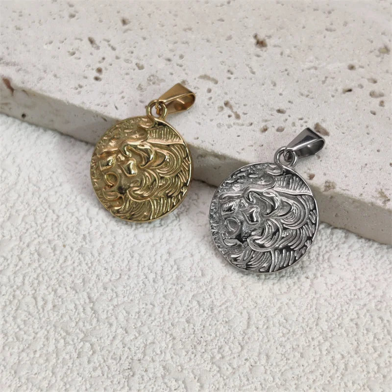 Trendy Rose Cross Design 18K Gold Plated Stainless Steel Pendants For Woman Man