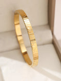 1pieces/set women's wedding jewelry party holiday Valentine's Day gift stainless steel bracelet plated with 18K gold bracelet