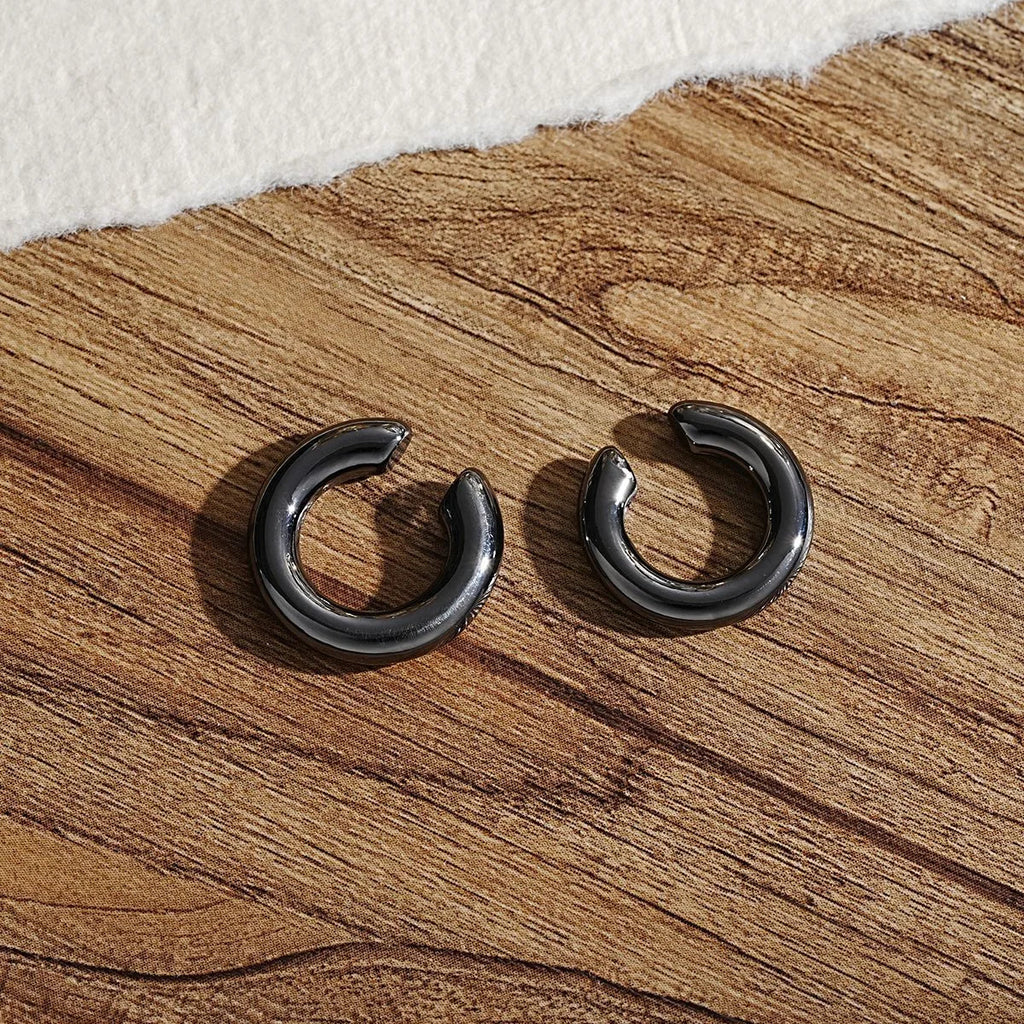 Fashion Smooth Circle C Shape Clip Earrings For Women Lightweight Non-Piercing Cartilage Ear Cuff Daily Wear Jewelry Gifts 2025