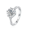 NeeTim 0.5/1CT Moissanite Diamond Rings Wedding Band for Women 925 Sterling Silver Plated 18k White Gold Promise Ring Certified
