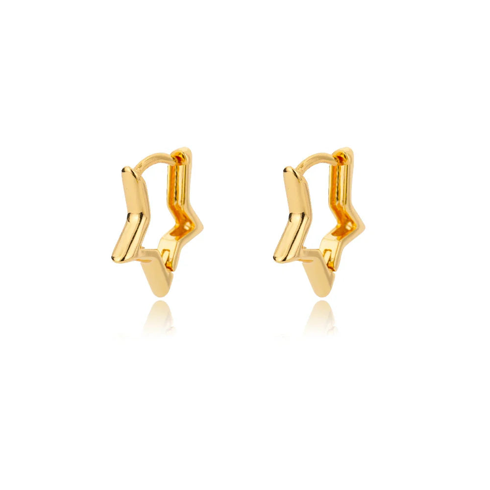 Zircon Star Pendientes Earrings for Women Girl Stainless Steel Gold Color Earring Y2k Wedding Aesthetic Jewelry aretes mujer