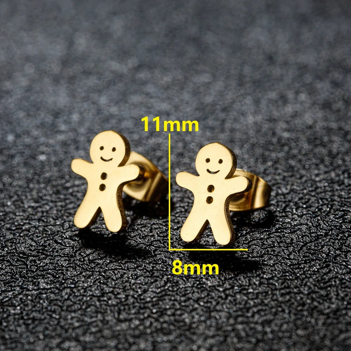 High Quality Stainless Steel Stud Earrings Girl Snowflake Elk Deer Silver Color Tragus Piercing Women'S Earrings Christmas Gifts