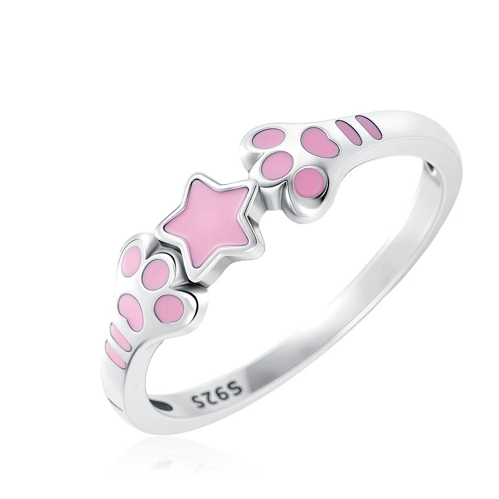 2026 Hot Selling 925 Silver Cute Puppy Flower Elephant Clover Ring Suitable for Wedding Rings, Jewelry Gifts