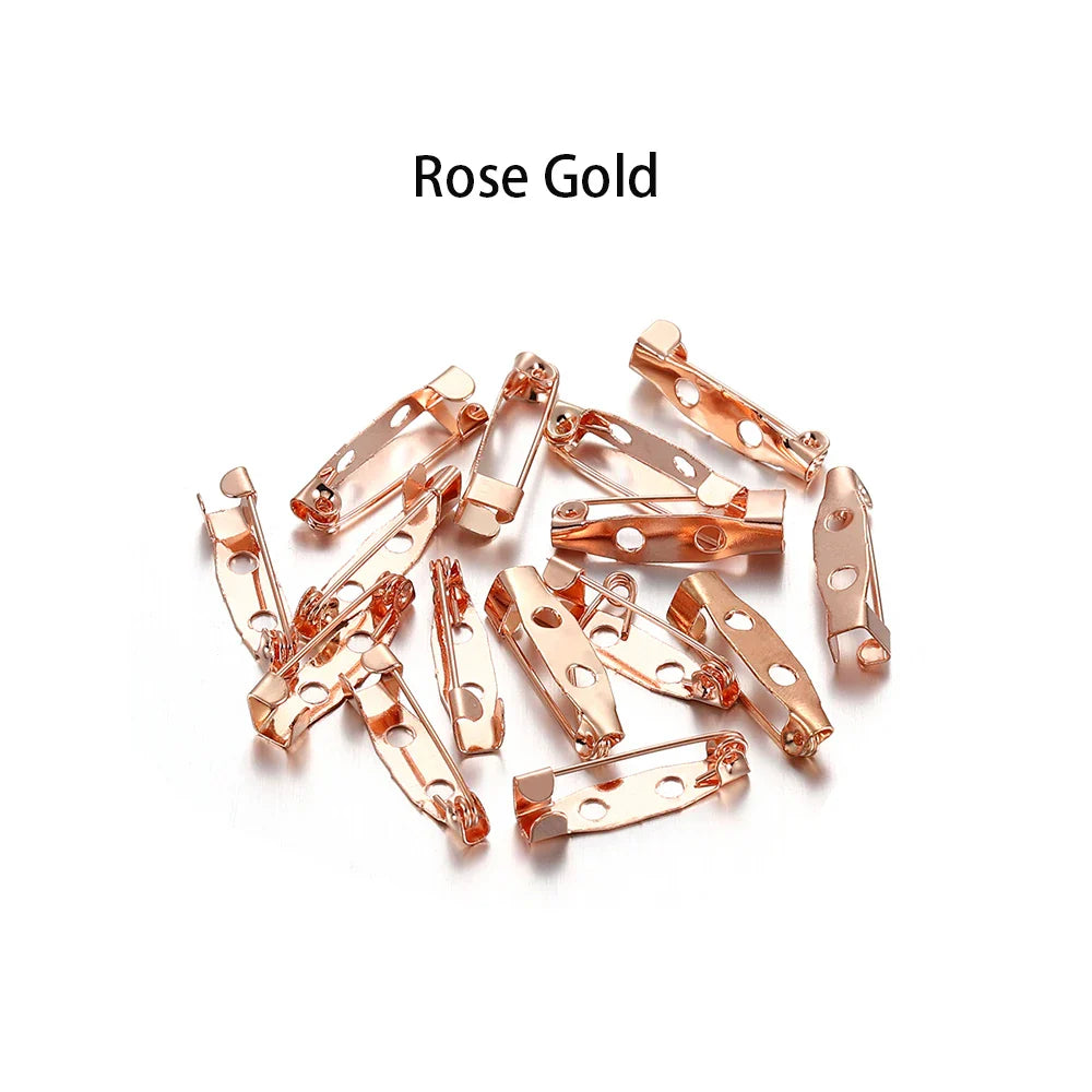 20-50pcs 20 25 32 38mm Brooch Clip Base Pin Blank Safe Lock Brooch Pin Base Badge Holder For DIY Jewelry Making Finding Supplies