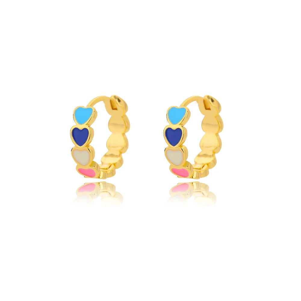 Stainless Steel Heart Earrings For Women Gold Color Fashion Zircon Love Heart Drop Earring Wedding Aesthetic Jewelry Gift 2023