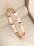 1pieces/set women's wedding jewelry party holiday Valentine's Day gift stainless steel bracelet plated with 18K gold bracelet
