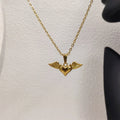 Angel's Wings Heart Rose Daisy 18k Gold Plated Stainless Steel Fashion Pendant Charm Necklaces For Women