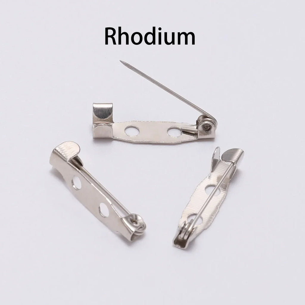 20-50pcs 20 25 32 38mm Brooch Clip Base Pin Blank Safe Lock Brooch Pin Base Badge Holder For DIY Jewelry Making Finding Supplies