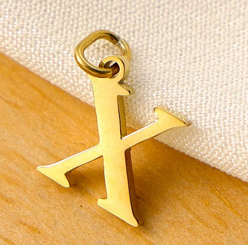 SUNIBI 26 Letters Stainless Steel Cut Alphabet Pendant for DIY Woman Necklace Ladies Jewelry Accessories Wholesale Dropshipping