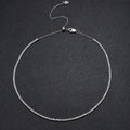 NeeTim 2mm D Color All Moissanite Tennis Necklace for Women Adjustable Choker Chain 925 Sterling Silver with Gold Plated Jewelry
