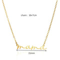 MAMA Pendent Necklaces for Women Gold Color Link Chain Stainless Steel Necklace 2025 Trend Female Choker Jewelry Gift