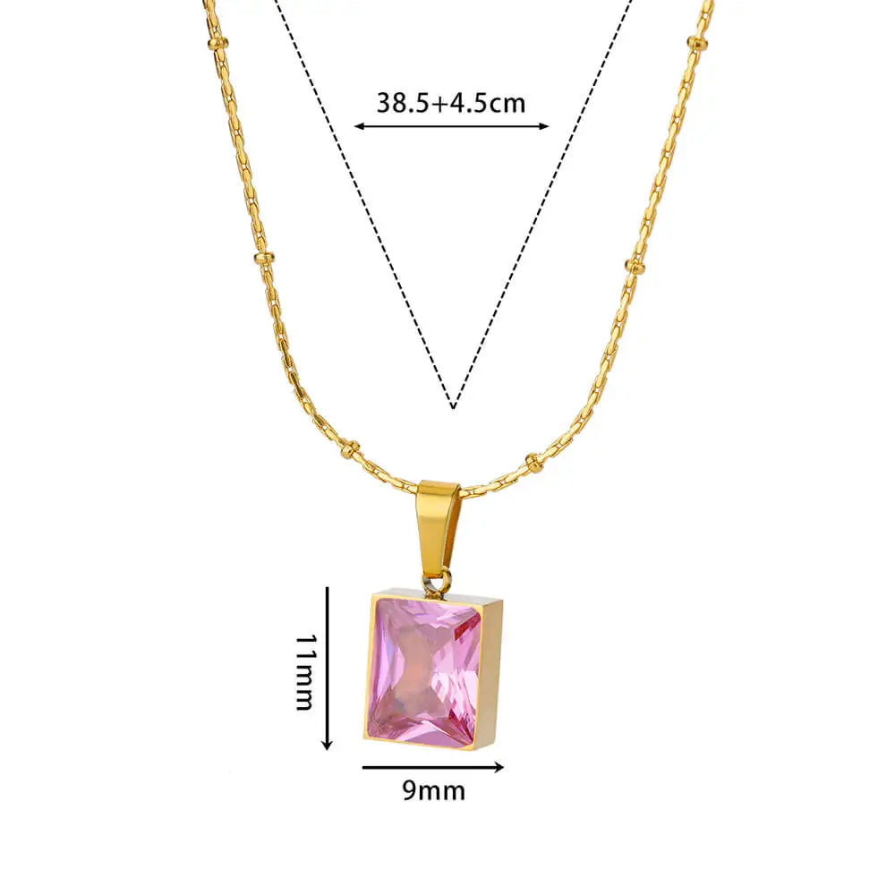 Luxury Zircon Butterfly Pendant Necklaces For Women Stainless Steel Gold Color Chain Collar Necklace 2025 New Wedding Jewelry
