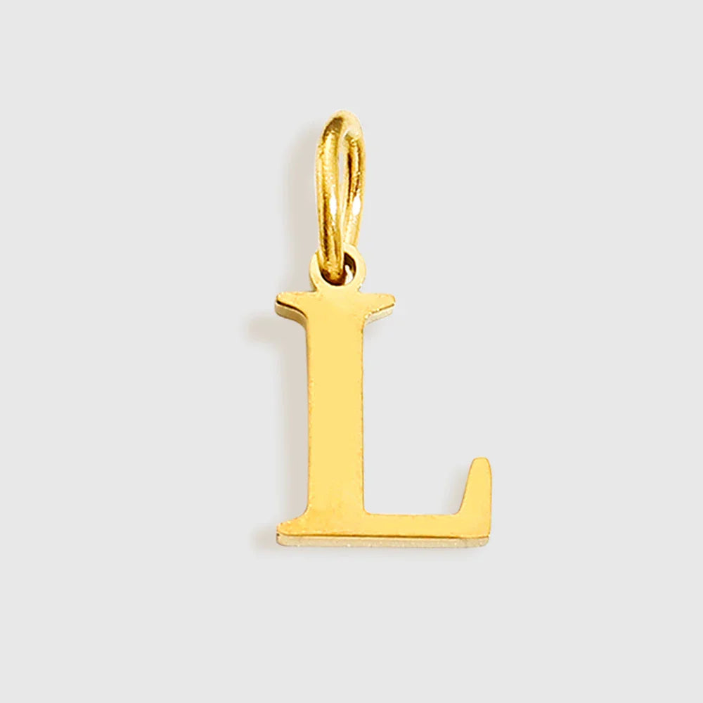 Initial Alphabet Pendant Stainless Steel Charms for Making Necklace Minimalism DIY Accessories Gift Women's Jewelry Wholesale