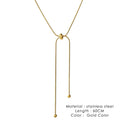 Korean Adjustable Stainless Steel Necklace for Women High Quality Design Gold Color Snake Chain Jewelry Wholesale Dropshipping