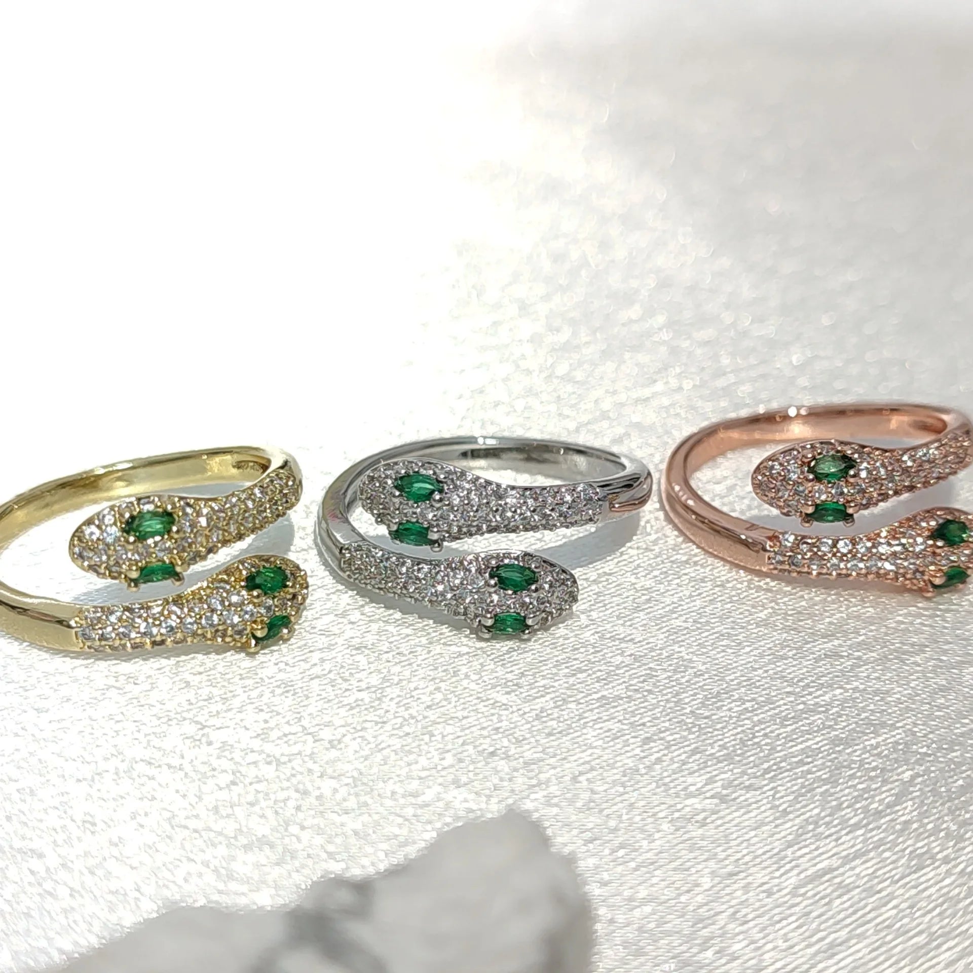 925 Sterling Silver Snake Zircon Rings For Women Wedding Luxury Jewelry Wholesale Dropshipping