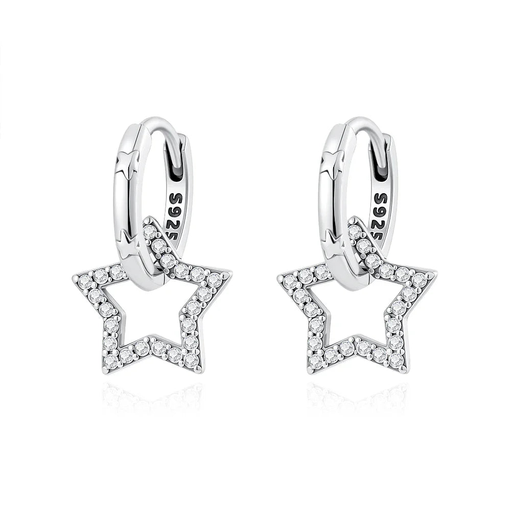 2026 New 925 Silver Elephant Cherry Blossom Butterfly Heart Earrings, a delicate choice for women's fashion jewelry