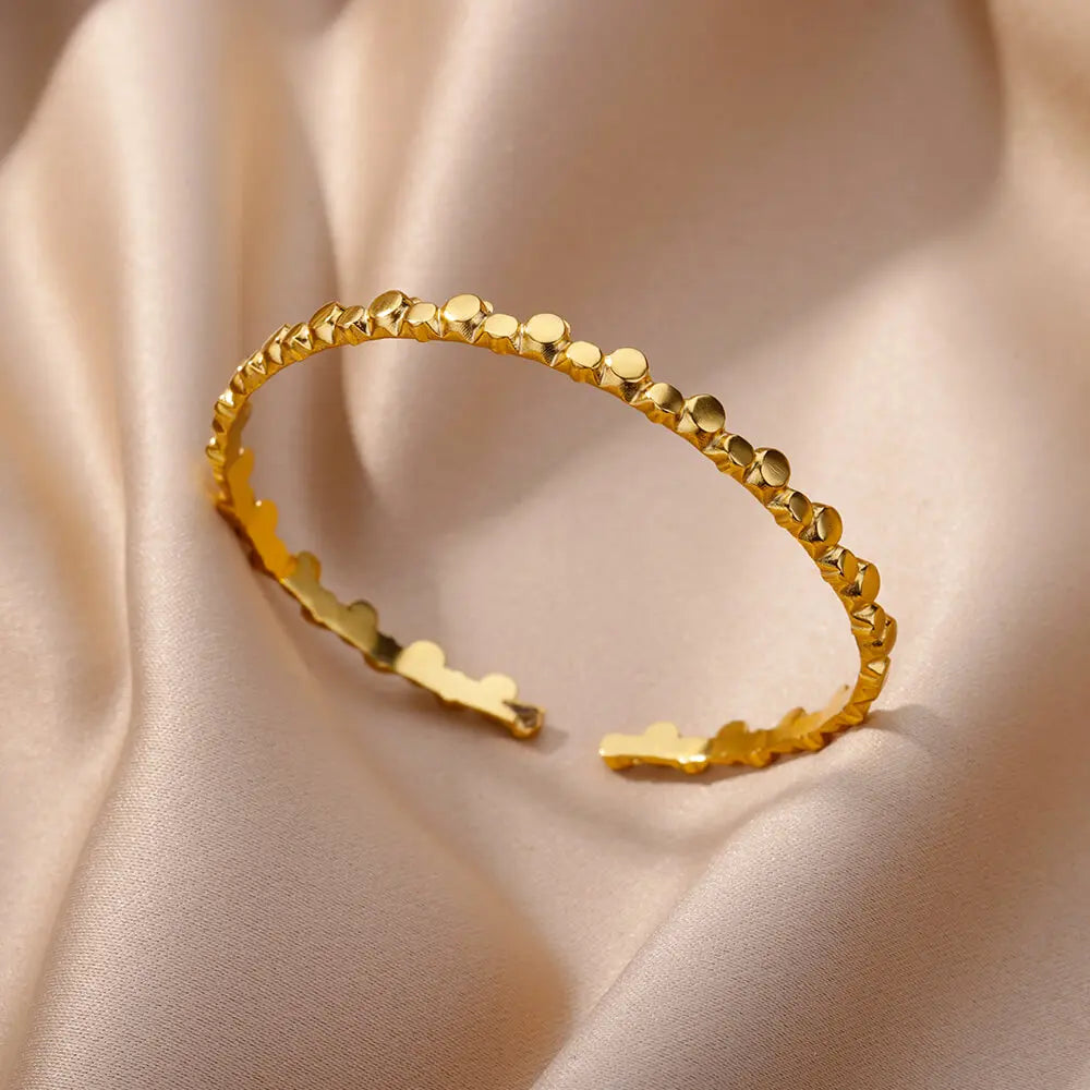 Jesus Bangles Bracelet for Women Stainless Steel Gold Color Luxury Bracelets New Trend Wedding Jewelry pulseras mujer bijoux