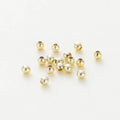 30-100Pcs 14K/18K Gold Color Plated Brass 2/2.5/3/4/5/6mm Spacer Beads for Jewelry Making Beads Accessories Findings Wholesale