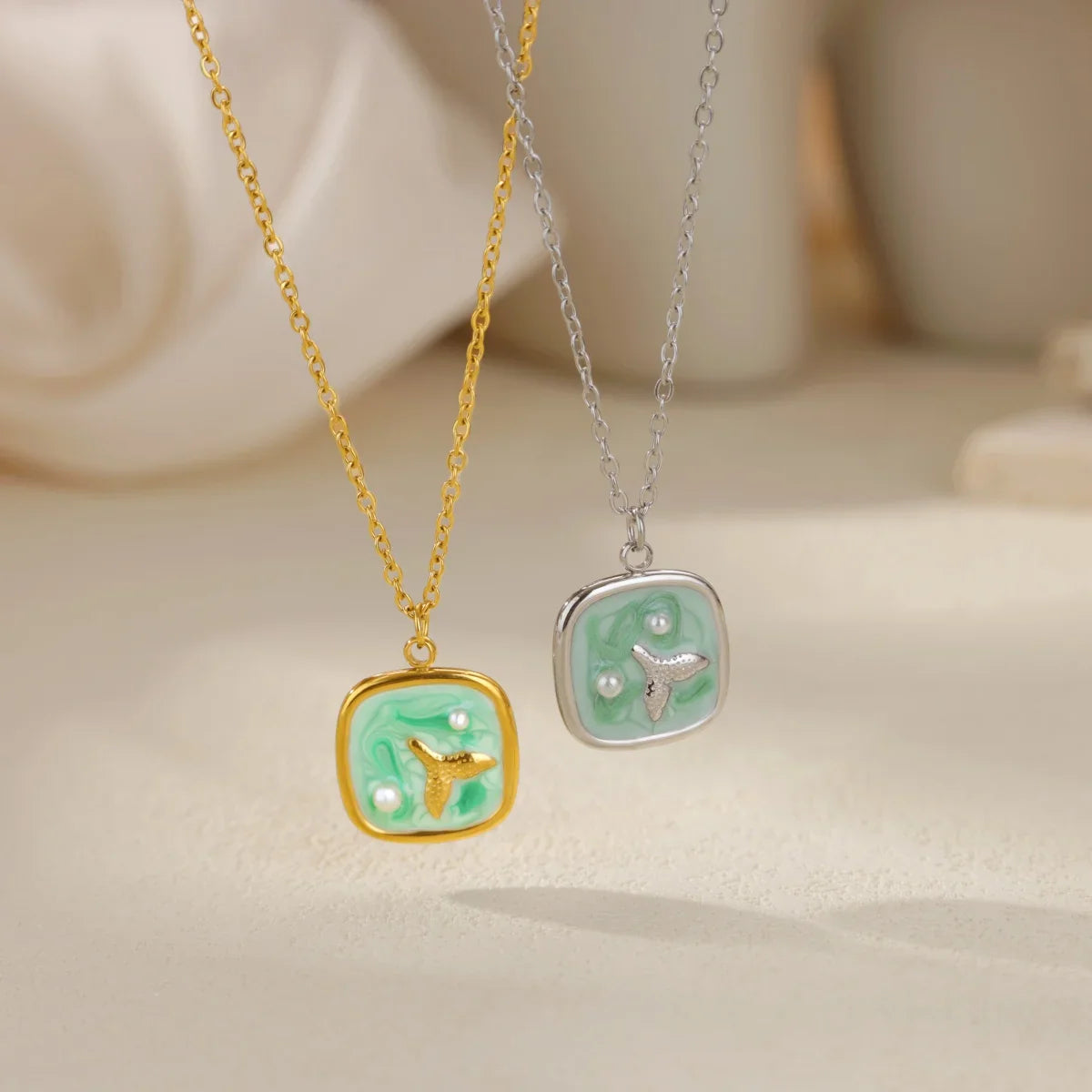 Starfish Shell Conch Pendant Necklaces For Women Gold Color Stainless Steel Chain Choker Trendy Summer Beach Party Jewelry Gift