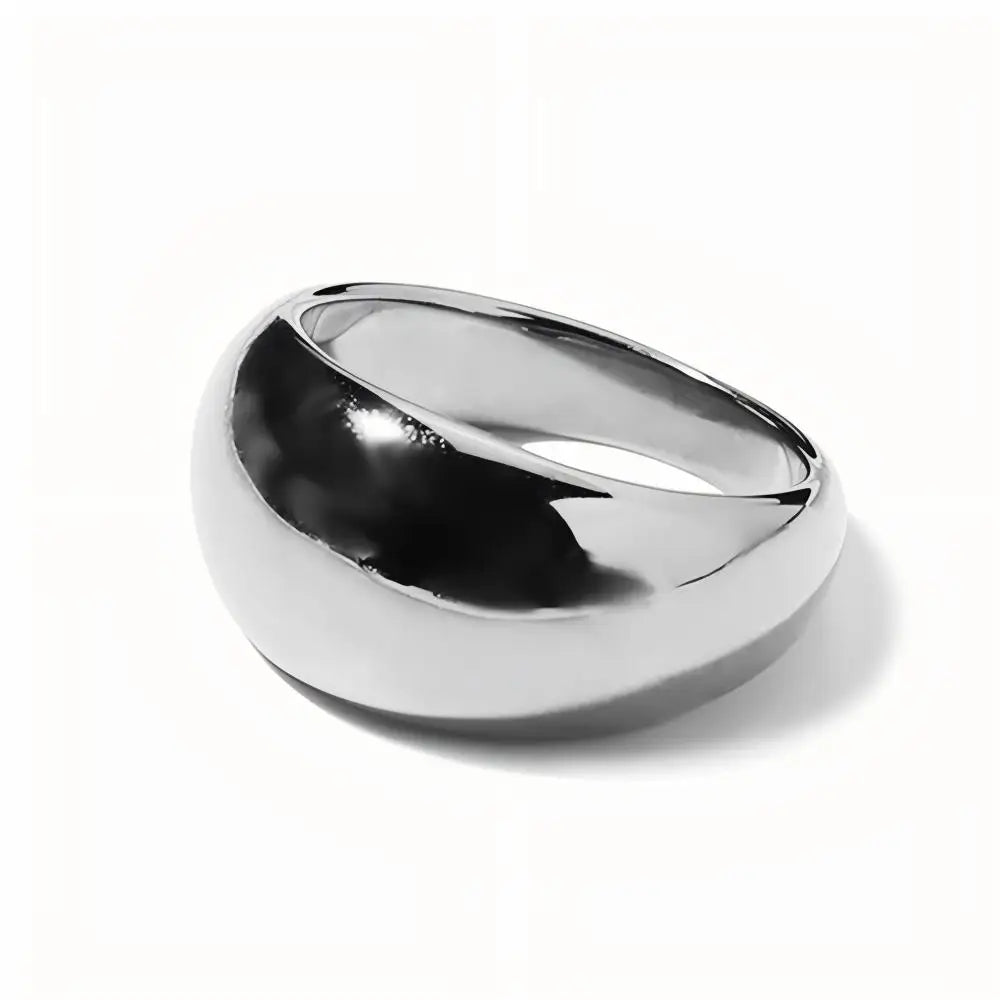 Women's Simple Stainless Steel Ring Wide Gold Color Non-Fading waterproof jewelry for women gift wholesale dropshippin
