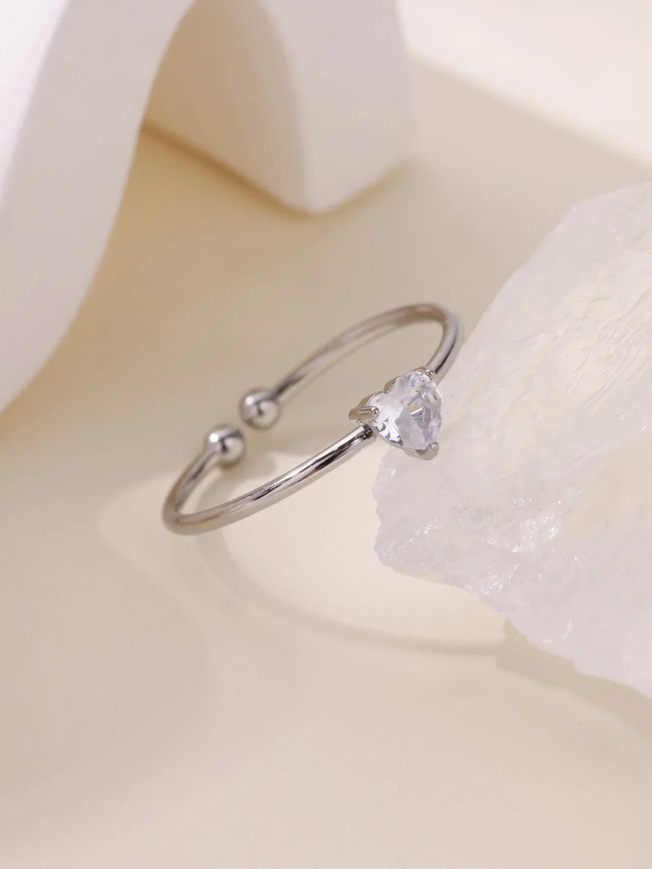 Fashion Zircon Heart Birthstone Rings For Women Stainless Steel Gold Color Birthstone Ring  Aesthetic Wedding Jewelry Gift