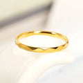 2mm Thin Stackable Ring Stainless Steel Multi-Faceted Wedding Band for Women Girl Size 5-10