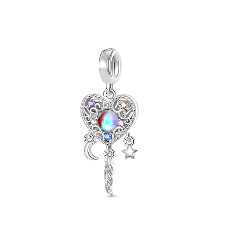 2026 925 Silver Flower, Butterfly, Highland Cow, Motorcycle Pendant Fit European Original Bracelet DIY Jewelry Exquisite Jewelry