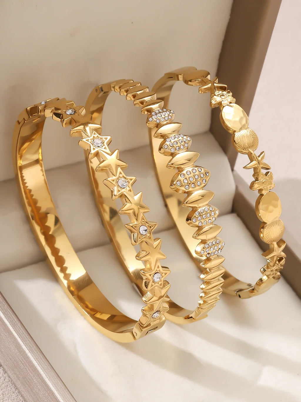 1pieces/set women's wedding jewelry party holiday Valentine's Day gift stainless steel bracelet plated with 18K gold bracelet