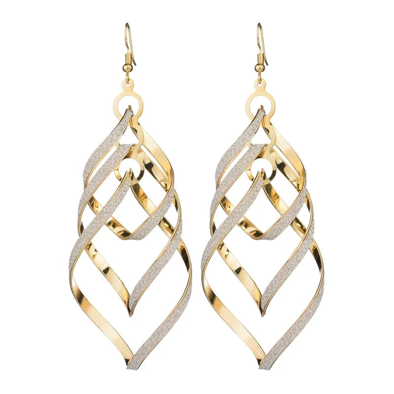 Floating Earrings Valentine's Day Love Pendant Earrings Elegant Long Women's Floating Hook Earrings Exaggerated Metal Pendant