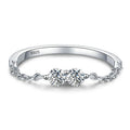 NeeTim 3mm Moissanite Wedding Ring 925 Sterling Silver Eternity Band Lab Diamond Bride Party Rings For Women Designer Jewelry