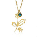 Rose Flower Necklace For Women Gold Color Tulip Flower Pendant Stainless Steel Chain Necklace Wedding Jewelry Birthday Gift