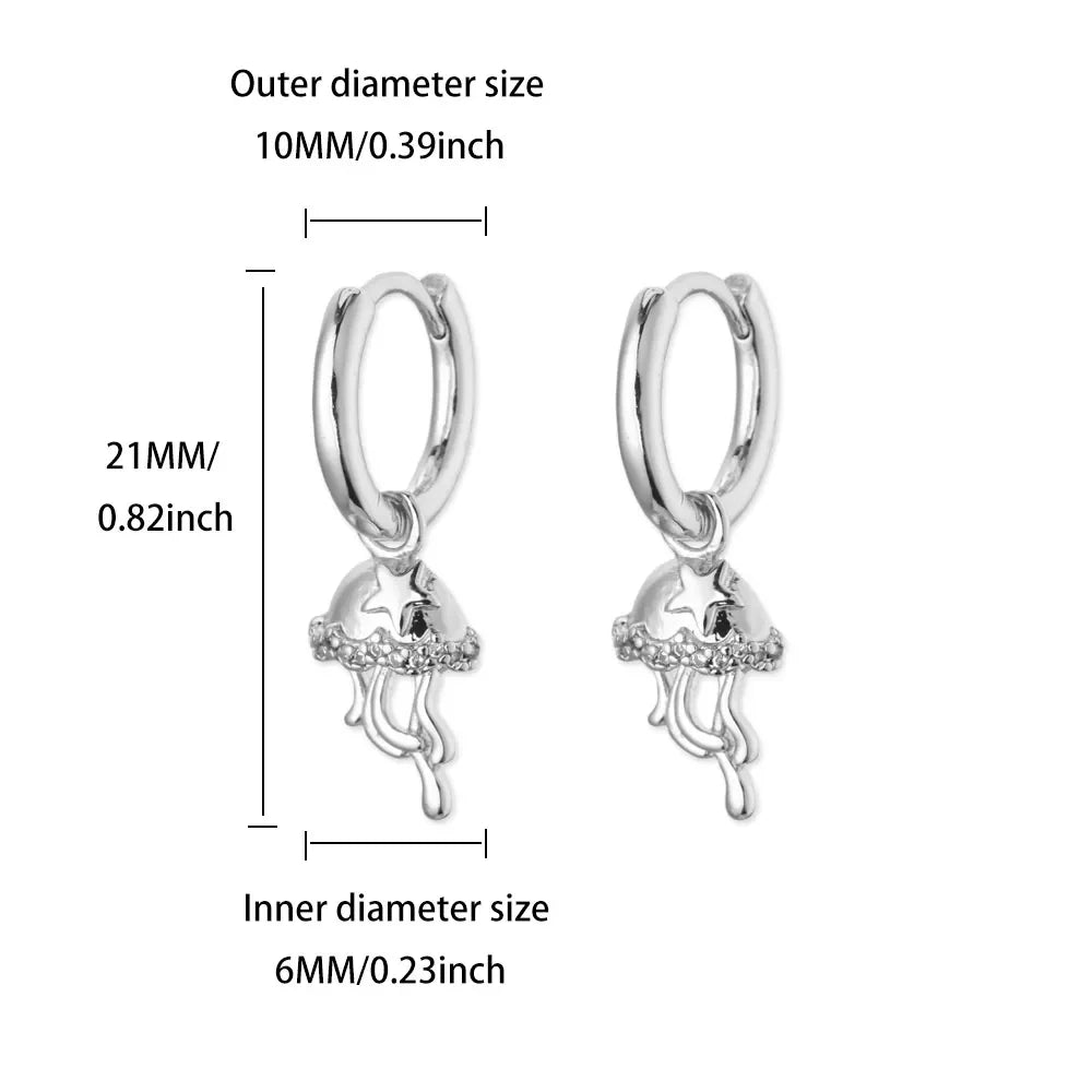 Luxury Zircon Hoop Earrings for Women Gold Color Stainless Steel Butterfly Heart Snake Earring Fashion Party Wedding Jewelry Gif