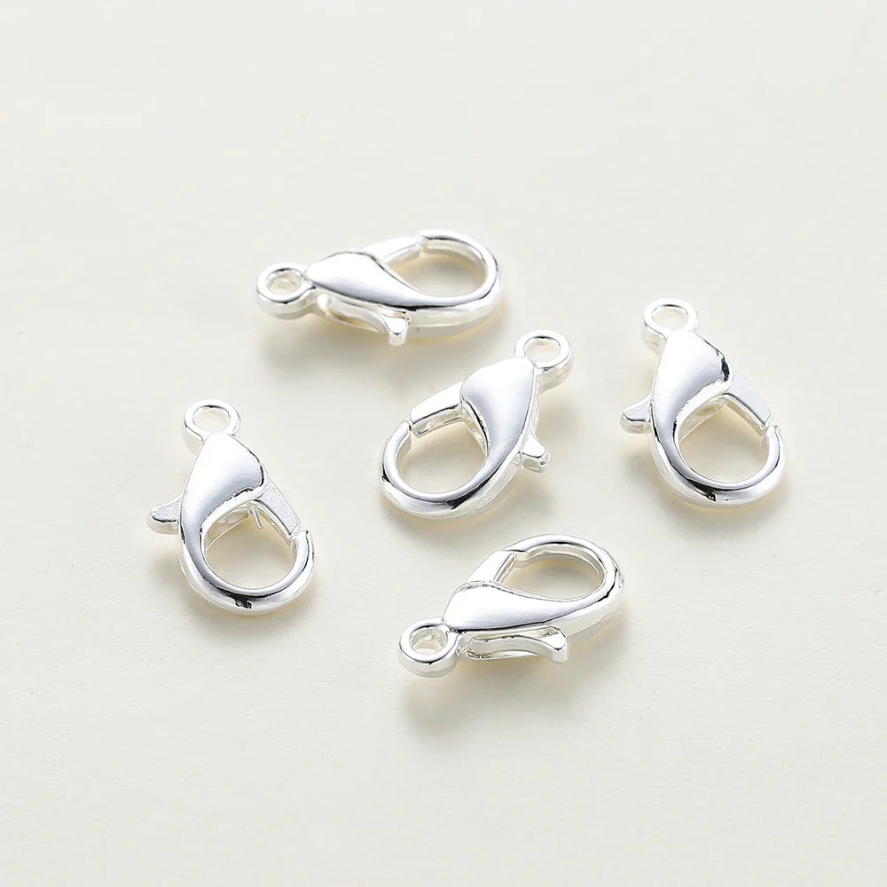 10pcs/lot 14K 18K Gold Plated Necklace Extender Chain Lobster Clasps Jump Ring Connectors Clips For DIY Jewelry Bag Craft Making
