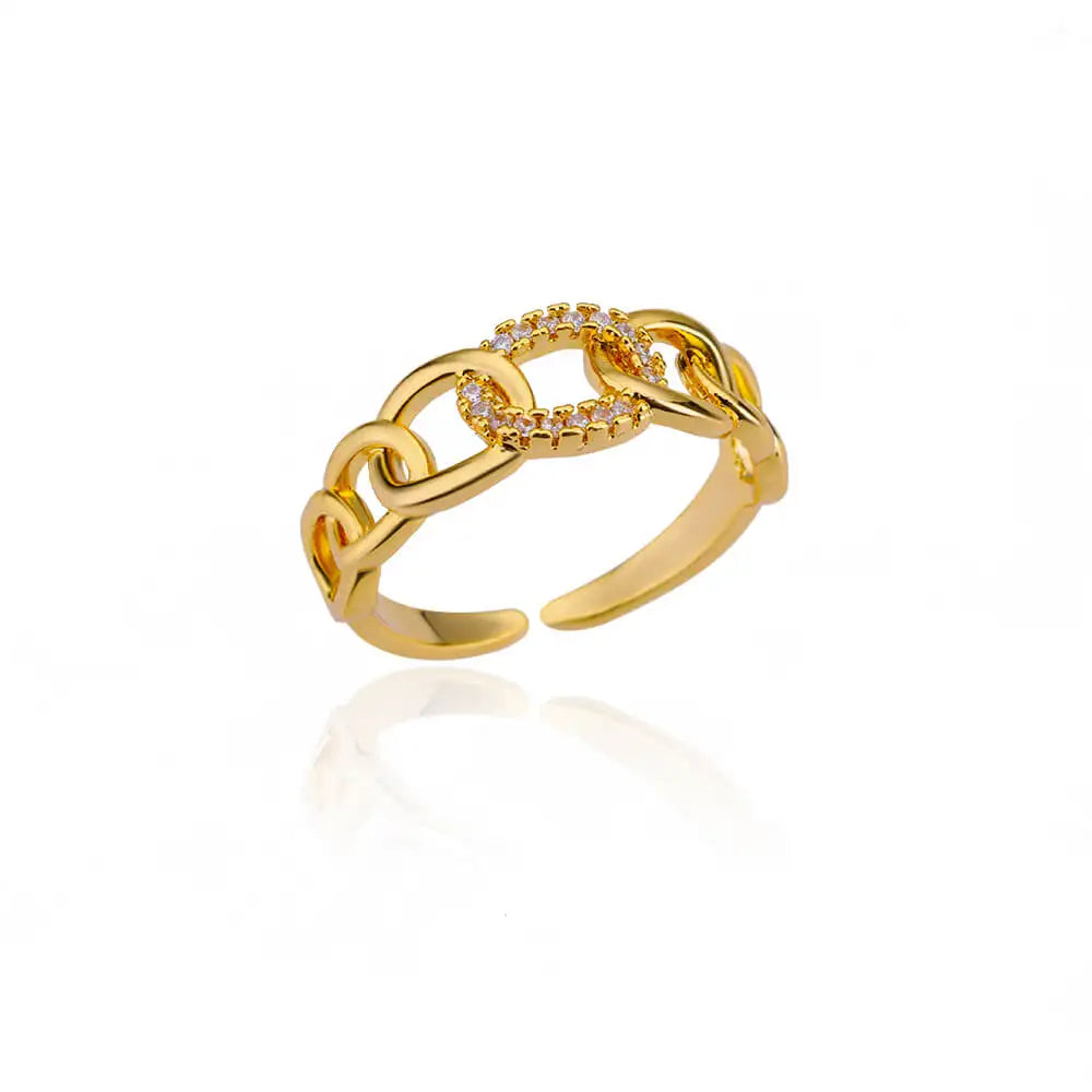 Zircon Stone Rings for Women Stainless Steel Gold Color 2024 New Trend Wedding Ring Jewelry Gift bague femme anillos mujer