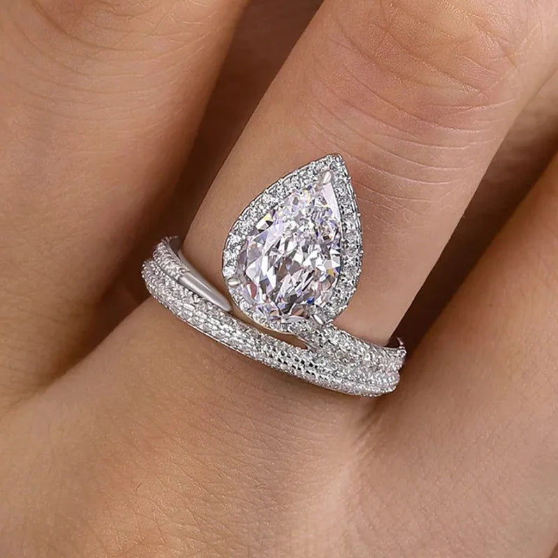 925 Sterling Silver Corona Design Women Ring Trendy Accessories for Engagement Anniversary Elegant Jewelry Inlaid Shining CZ