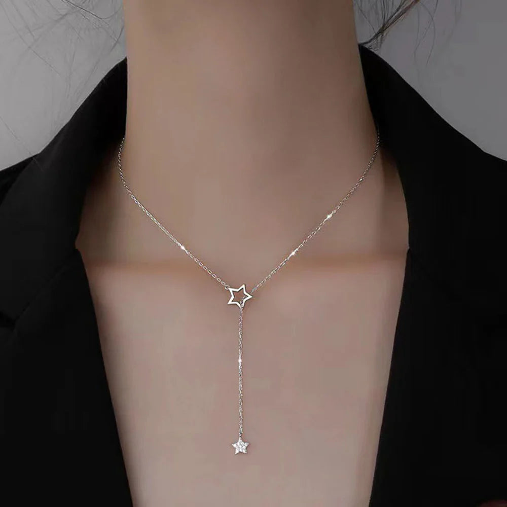 Vintage Gold Color Metal Cross Pendant Necklace Bracelet Jewelry Set for Women Simple Minimalist Match Daily Wear Accessories