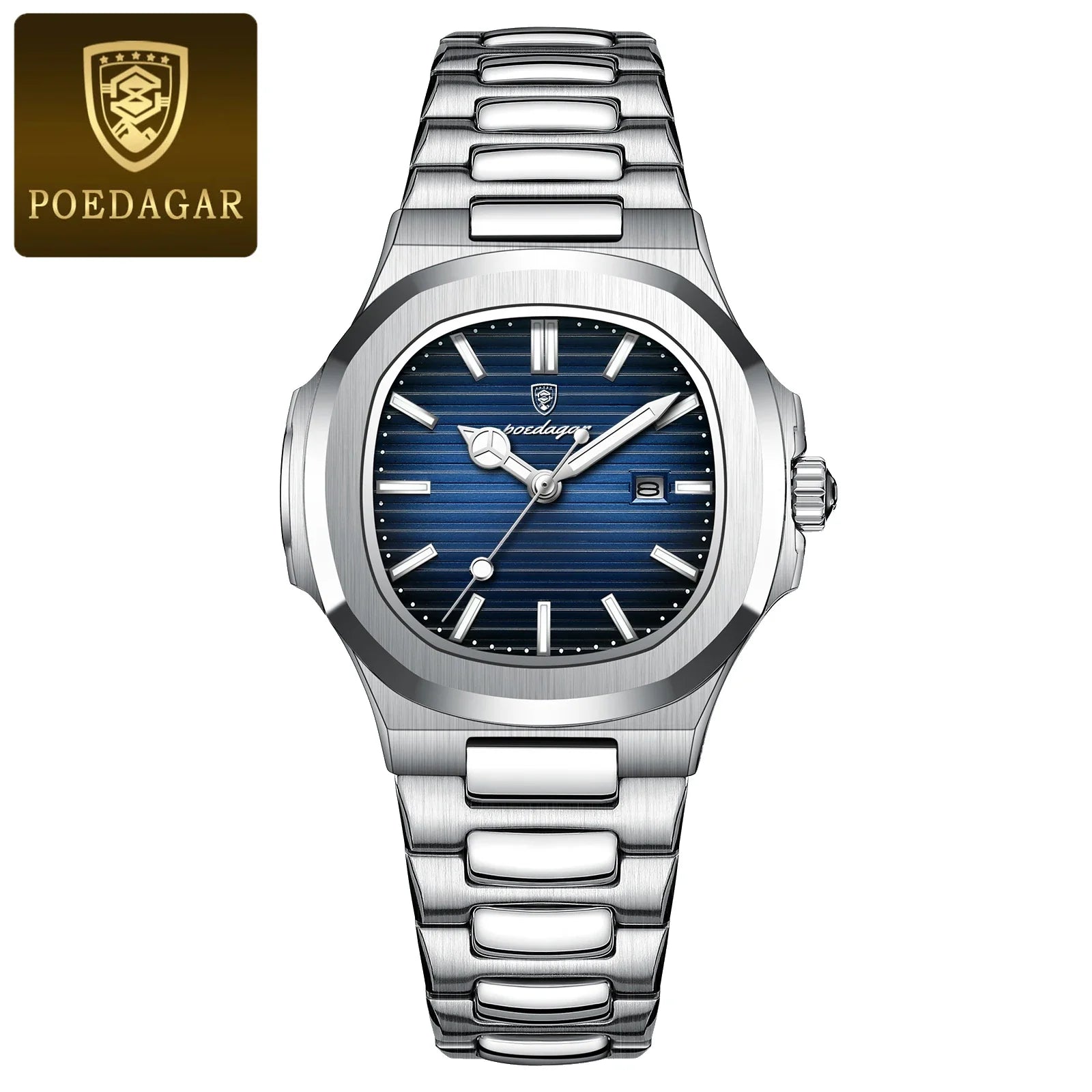 POEDAGAR Elegant Women's Quartz Watches Waterproof Luminous Date Ladies Wristwatch Stainless Steel Fashion Watch For Woman Reloj