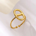 Gold Color Anillos Stacked Multiple Flowers Rings Elegant Women Stainless Steel Shell New Ring Jewelry Wedding Birthday Dainty