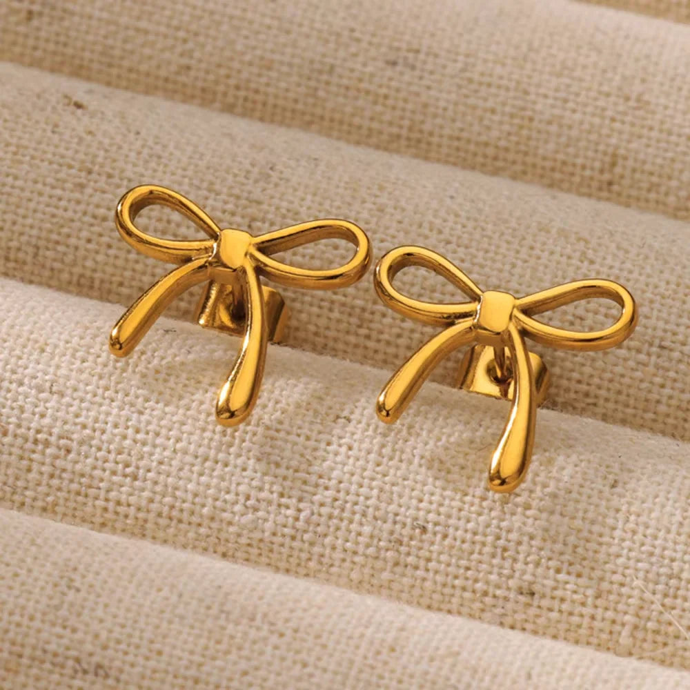 Geometric Flower Stainless Steel Earrings Women Sweet Sunflower Star Gold Color Ear Piercing Jewelry Wedding Accessories Gifts