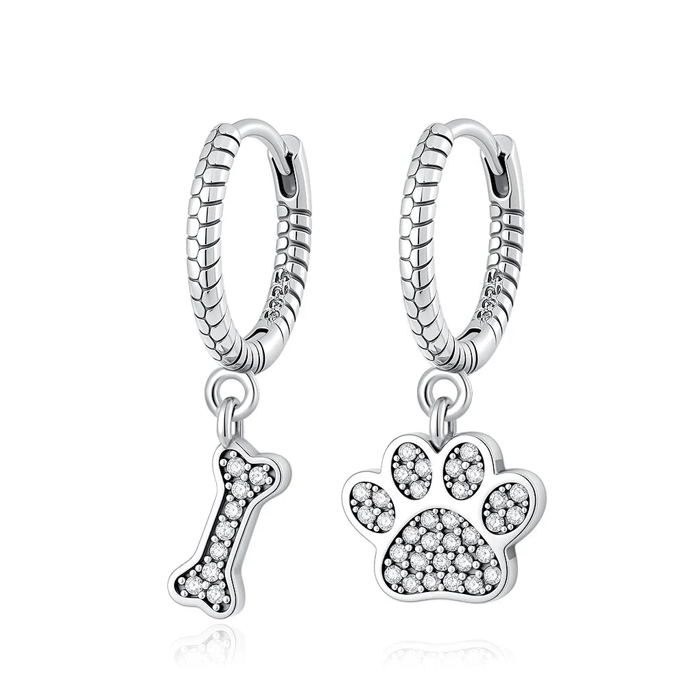 2026 New 925 Silver Elephant Cherry Blossom Butterfly Heart Earrings, a delicate choice for women's fashion jewelry