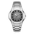 2026 New Luxury Military Man Watch Square Waterproof Luminous Date Week Men Watch Stainless Steel Quartz Men's Watches Reloj+box