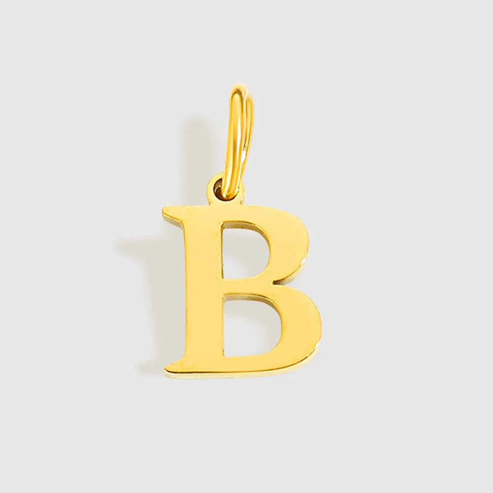 Initial Alphabet Pendant Stainless Steel Charms for Making Necklace Minimalism DIY Accessories Gift Women's Jewelry Wholesale