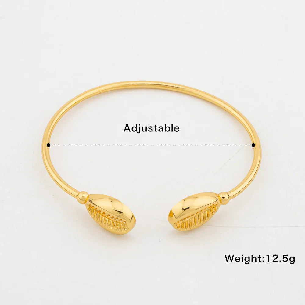 Gold Color Cuff Bangle Set for African Women Exquisite Charm Bangle New Design Hand Bracelet Jewelry Set Accessories wholesale