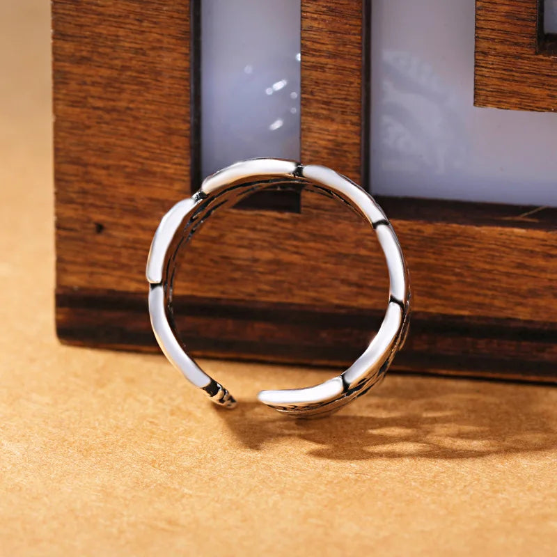 925 Sterling Silver Three Layers Fish Adjustable Rings For Women Engagement Wedding Vintage Jewelry Accessories Jewellery